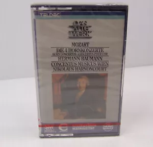 Wolfgang Amadeus Mozart - The 4 Horn Concertos (Cassette) Nikolaus Harnoncourt - Picture 1 of 3