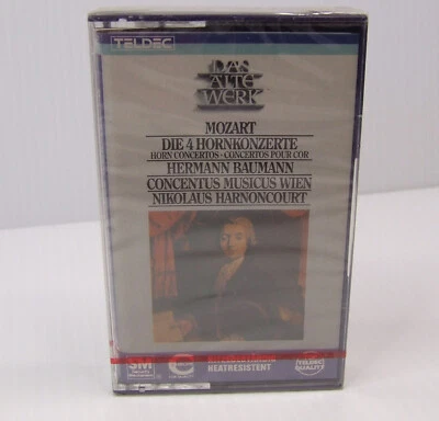 Wolfgang Amadeus Mozart - The 4 Horn Concertos (Cassette) Nikolaus Harnoncourt - Image 1 of 3