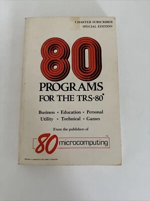 80 Programs for the TRS-80 Special Edition VTG 1979 Microcomputing Perry & Brown - Image 1 of 4