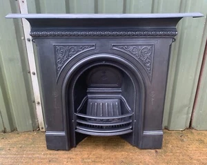 Stunning Original Antique Victorian cast iron combination Fireplace complete - Picture 1 of 12