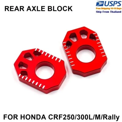 R18 Red REAR AXLE BLOCK For Honda CRF250 300L M Rally Aluminum CNC Machined New Foto 1 de 4