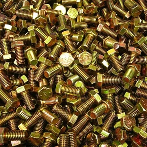 (100) 3/8"-16 X 3/4" Grade 8 Hex Head Cap Screw Bolt Yellow Zinc Plated Coarse - Picture 1 of 7