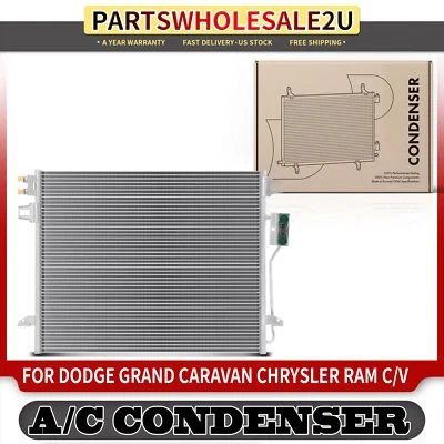 A/C Condenser w/ Bracket for Chrysler Town & Country Ram C/V Volkswagen Routan - Image 1 of 4