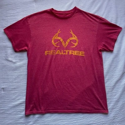Camiseta para hombre Realtree roja y amarilla de caza/exterior talla grande  Foto 1 de 4