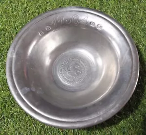 Rare Tunsberg Antikktinn Handstopt Norway reproduction 1704 Antique pewter Bowl - Picture 1 of 9