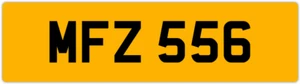 MFZ 556 M 3x3 DATELESS PRIVATE NUMBER PLATE MAT MATT MARK MICK MIK MIC MEL MAX - Picture 1 of 1