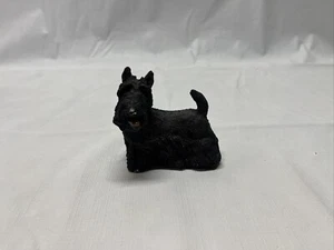 Stone Critter Black Scottish Terrier Dog With Tongue Out Adorable Figurine *read - Picture 1 of 13