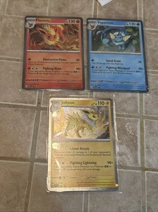 PRISMATIC EVOLUTIONS Poster Promos Flareon 167 Vaporeon 168 Jolteon 169 - Picture 1 of 5