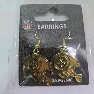 Pendientes colgantes oficiales de los Pittsburgh Steelers de la NFL - hipoalergénicos - Imagen 1 de 3