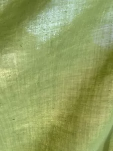 Vintage Spring Green Stripe Tablecloth W/ White Fringe 60”x52” Oval Nice. READ - Picture 1 of 14
