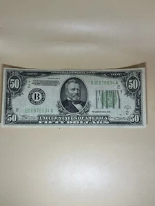 Series 1934 $50 Federal Reserve Note - nice - Picture 1 of 3