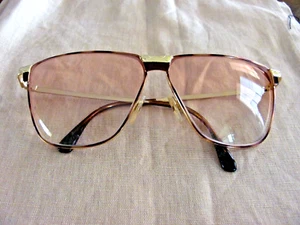 VTG 'LAURA BIAGIOTTI' ITALY BRONZE & GOLD METAL OVERSIZED EYEGLASS FRAME T122/S - Picture 1 of 13
