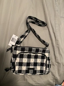 Nuevo bolso bandolera Vera Bradley RFID pequeño hipster perlas búfalo cheque - Imagen 1 de 5