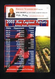 New England Patriots--2005 Magnet Schedule--Foster-Healey Real Estate - Picture 1 of 1