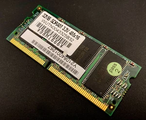 NEC 32MB 3.3v 4MX16 PC100 4Mx16 SODIMM, WUTN0043325B32 - Picture 1 of 3