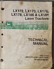 John Deere  TM1492 Technical Manual for Lx Series Lawn Tractors 1996
