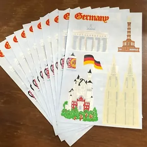 10 Adesivi Mrs Grossmans Germany Viaggio Vacanze Deutschland Castello Birra - Foto 1 di 3