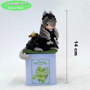 Anime tea time cat girl cute tea canister white Figure Action Statue Toy Gift - Picture 1 of 6