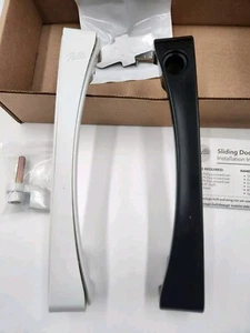PELLA BLACK EXTERIOR/WHITE INTERIOR HANDLE SET FOR SLIDING DOOR XO, NEW IN BOX - Picture 1 of 1