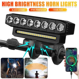 Waterproof Super Bright LED Bike Light USB Rechargeable Bicycle Front Headlight - Picture 1 of 14
