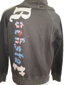  ROCKSTAR SUSHI ZIP DISTRESSED HOODIE MEN'S SIZE L NICE RARE NWT MADE IN USA - Picture 1 of 13