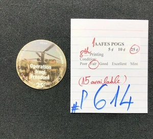 AAFES POGS, 8ª Serie/Impresión, 1 POG, 25¢, #P614, JUSTO - Imagen 1 de 2
