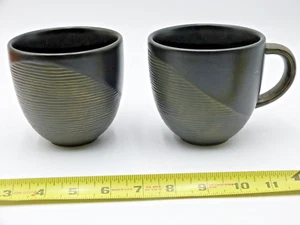 1 Set of 2 Pfalzgraff Retired Night Surf Pattern 18oz. Coffee Mugs - Picture 1 of 9