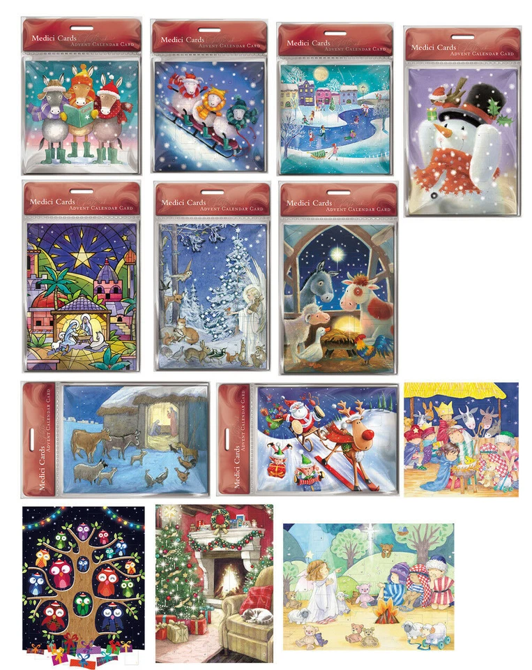 Medici Advent Calendars cards -  24 doors mini advent calendar cards - Image 1 of 1