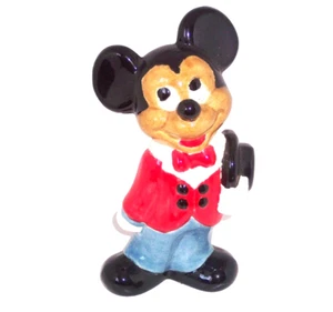 Estatuilla de Mickey Mouse pintada a mano de cerámica vintage de Walt Disney Productions - Imagen 1 de 2