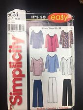Simplicity #5631 Misses Tops and Pants - Sizes 10-20