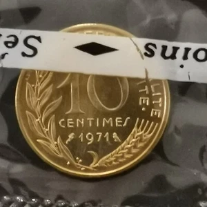 10 CENTIMES MARIANNE 1971 FRANCE / SCELLEE ISSUE DU COFFRET - Picture 1 of 2