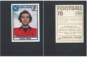 Panini Football 78 N.483 Frank Kopel (Dundee United) New! ▓