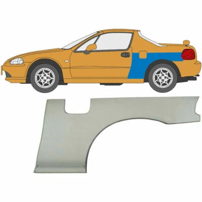 HONDA CIVIC CRX DEL SOL 1992-1998 Tôle de Réparation Arrière / Gauche - Immagine 1 di 2