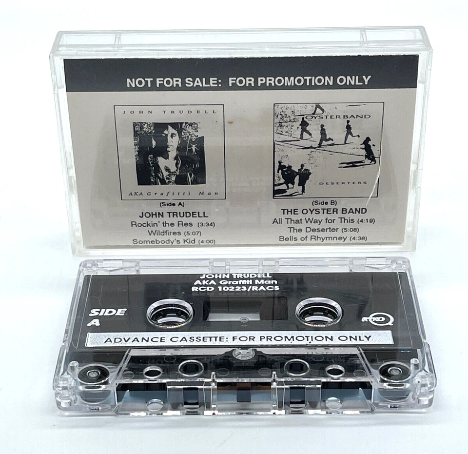 JOHN TRUDELL / THE OYSTER BAND - PROMO CASSETTE TAPE RYKO - Image 1 of 1