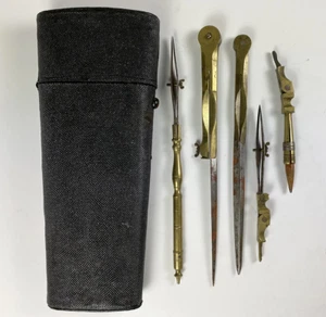 Antique Georgian Shagreen Etui, Drafting Tool Kit, Architect or Cartography Box - Picture 1 of 8