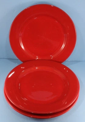 WAECHTERSBACH Red Dinner Plates * SET of 3 * FUN FACTORY 11" Germany 02  NICE - Image 1 of 4