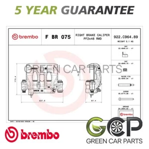 Brembo Front Rear Right Brake Caliper Fits Mercedes Sprinter 2.1 CDi 3.0 #1 - Picture 1 of 4