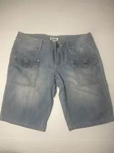 Vintage Rip Curl Jean Shorts Jorts Gwaiam Pixie Walkshort Sz 12 Denim Cargo Low - Bild 1 von 11