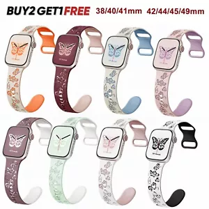 Silicone Band for Apple Watch Ultra Series 10 9 8 7 SE 6 iWatch 42/44/45/46/49mm - Picture 1 of 19