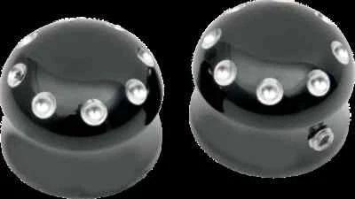 Juego de tapa de eje delantero Covington con hoyuelos Al negro brillante Street Glide Special 14-22 Foto 1 de 4