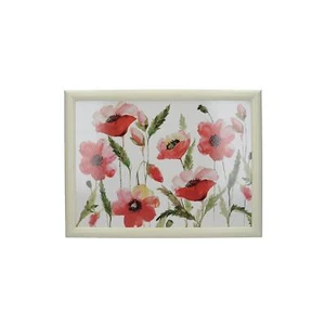 Kitchencraft Creative Tops Watercolour Poppy Lap Tray - Picture 1 of 2