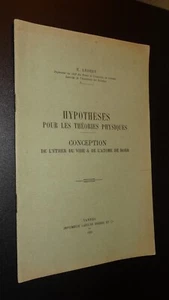 HYPOTHÈSES POUR LES THÉORIES PHYSIQUES - E. Lebert - 1925 - MATHS - Bild 1 von 2