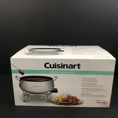NUEVA Olla para Fondue Cuisinart 3 cuartos - Chocolate, Queso, Acero Inoxidable, CFO-3SSP1 Foto 1 de 4