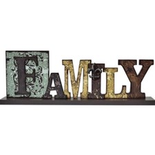 Family Letters Tabletop Sign