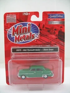 Mini Metals HO Model 30575: 1950 Plymouth Sedan, Shore Green, MOC - Picture 1 of 6