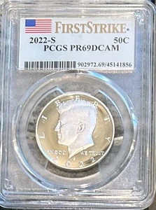 2022-S Kennedy Half Dollar PCGS PR69 DCAM - Bild 1 von 2