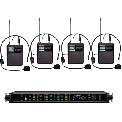 Pro ULXD4Q Headset Wireless Microphone System Digital LED Large Screen Display - Image 1 of 2