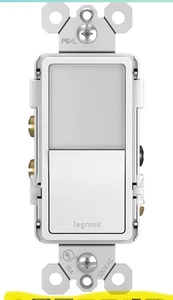 Legrand radiant 15a Single-Pole/3-Way Rocker Light Switch Auto Night Light White - Picture 1 of 9