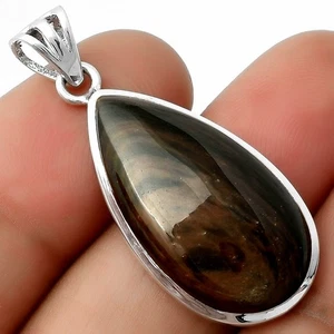 Natural Hypersthene - Canada 925 Sterling Silver Pendant Jewelry P-1002 - Picture 1 of 5