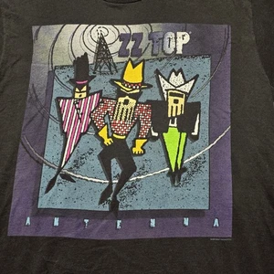 VTG ZZ Top Antenna World Tour 1994 T-Shirt Men’s L Black Single Stitch USA Made - Picture 1 of 10